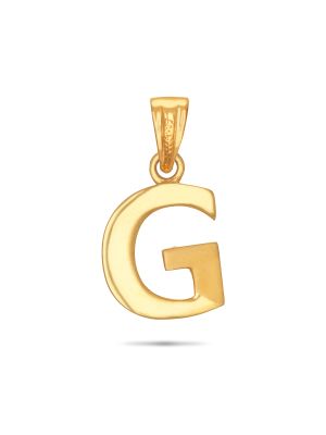 Letter G Gold Pendant