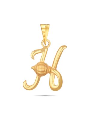 Letter H Gold Pendant