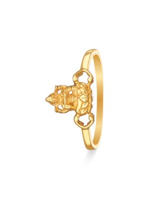 Buy AccessHer Antique Gold Plated Laxmi Adjustable Temple Finger Ring online