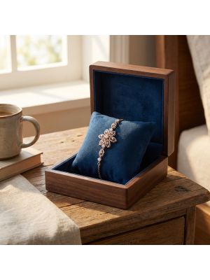 Trendy Lotus Clusture Diamond Bracelet