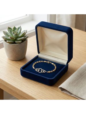 Luxury Circle Linked Diamond Bracelet