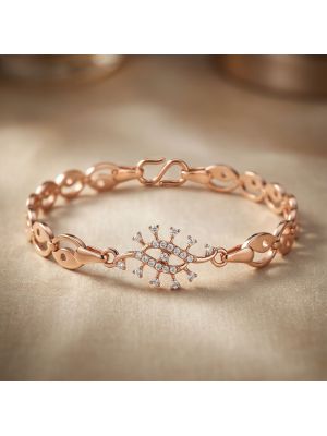 Molecular Motif Diamond Rose Bracelet