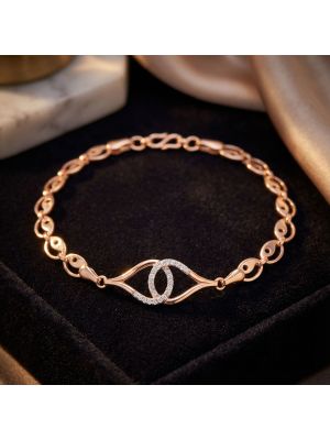 Teardrop Linked Diamond Rose Bracelet