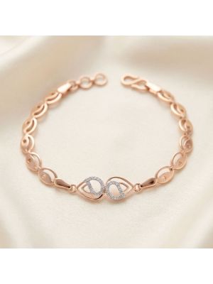 Twin Teardrop Diamond Rose Bracelet
