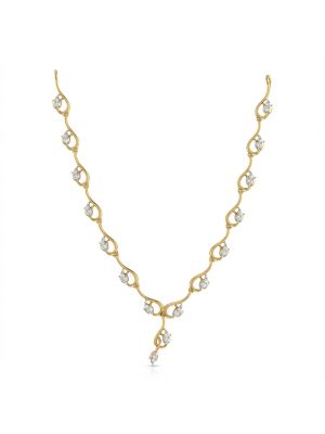 Trendy Leaf Diamond Necklace