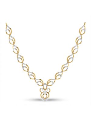 Artistic Floral Diamond Gold Necklace