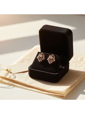 Fancy Rose Diamond Stud