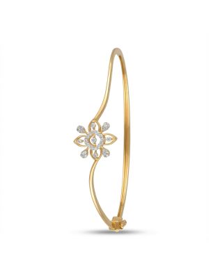 Stylish Floral Motif Diamond Gadi