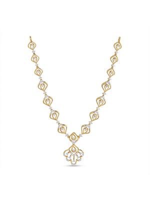 Elegant Leaf Diamond Necklace