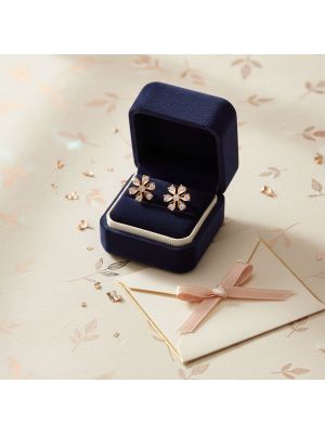Royal Charm Flower Diamond Stud