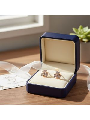 Royal Charm Clover Diamond Stud