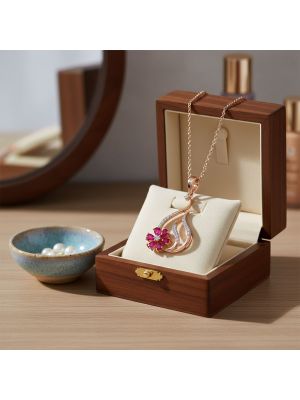 Snazzy Floral Rose Diamond Pendant