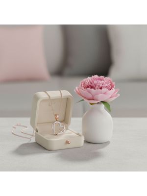 Dual Trap Heartin Rose Diamond Pendant