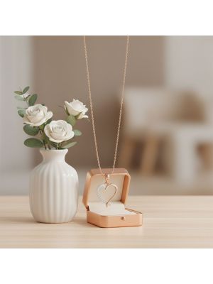 Fancy Heart Rose Diamond Pendant