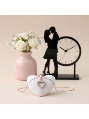 Rose Heart Diamond Pendant
