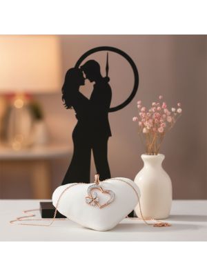 Fancy Hearty Rose Diamond Pendant