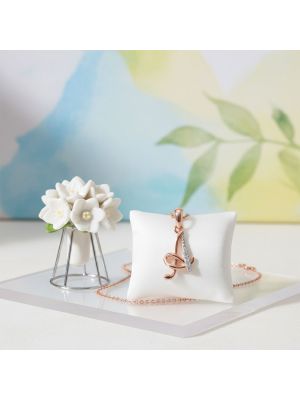 Bodacious Initial Rose Dimaond Pendant