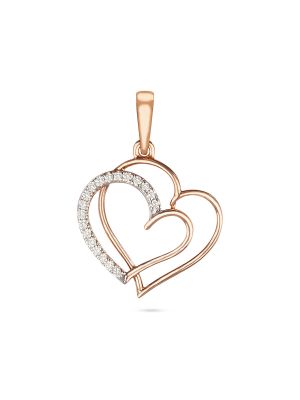 Diamond Accent Double Heart Pendant