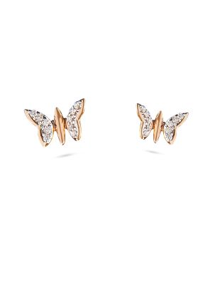 Butterfly Accent Diamond Earrings
