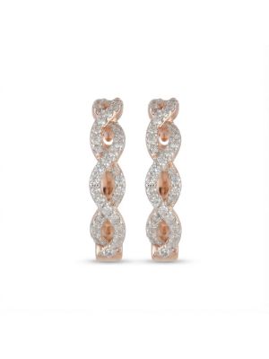 Double Helix Hoop Diamond Stud