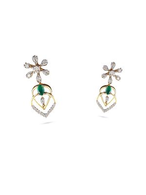 Ornate Heart Drop Earrings