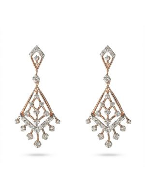 Diamond Triangular Sparkle Drop Earrings
