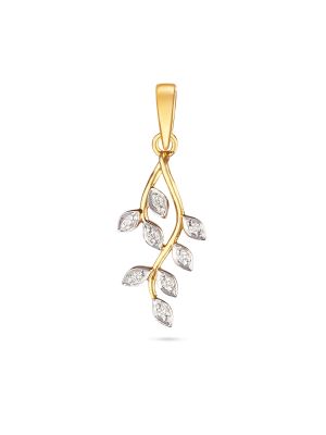 Dazzling Diamond Leaf Pendant