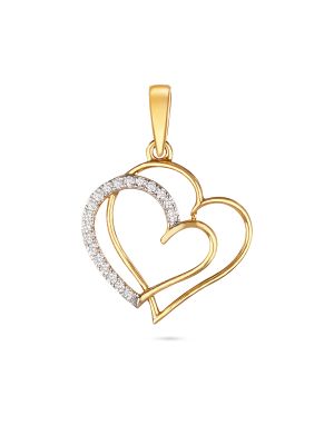 Diamond Fancy Double Heart Pendant