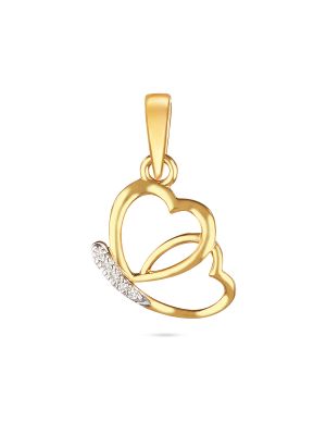 Diamond Fancy Double Heart Pendant