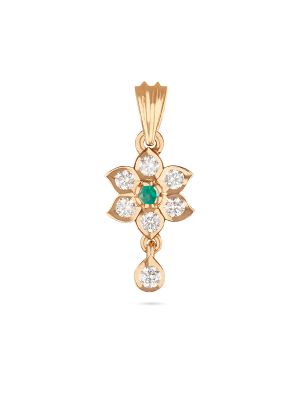 Elegant Floral TearDrop Diamond Pendant