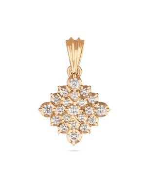 Floral Radiance Diamond Pendant