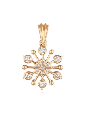 Radiant Cross Gold Diamond Pendant