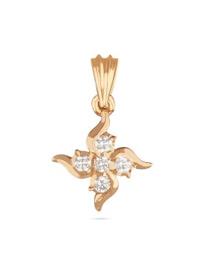 Floral Flame Diamond Pendant