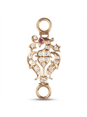 Diamond Mayil Mugapu Pendant