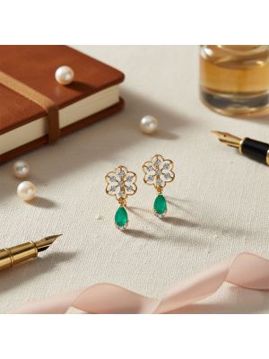 Emerald Glow Diamond Drop