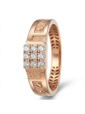 Bold Screw Motif Diamond Ring