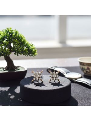 Bridal Rose Gold Diamond Stud