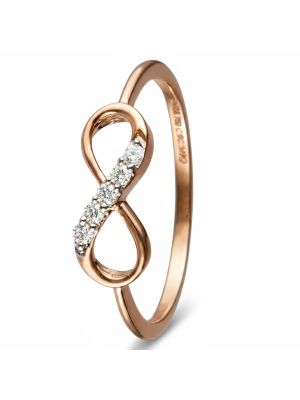 Rose Gold Infinity Diamond Ring