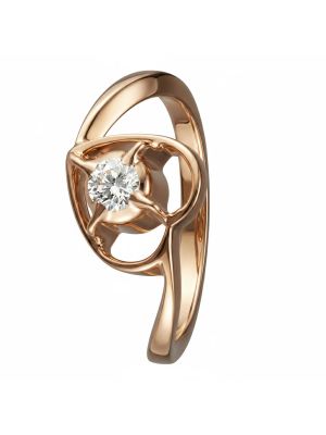 Modern Curve Heartin Diamond Ring