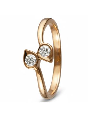 Luxury Twin Drop Diaomnd Ring