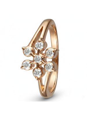 Elegant Floral Diamond Cluster Ring