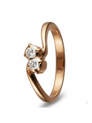 Luxury Curve Diamond Gold Ring