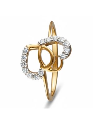 Twin Heart Sparkle Diamond Ring