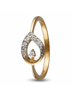 Elegand Drop Curve Diamond Ring