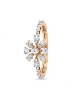 Elegant Bridal Rose Diamond Ring