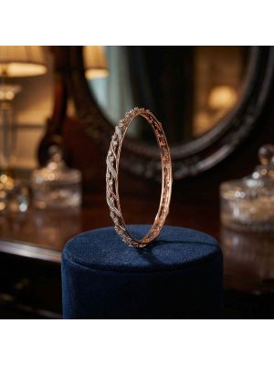 Fancy Heart Rose Diamond Bangle