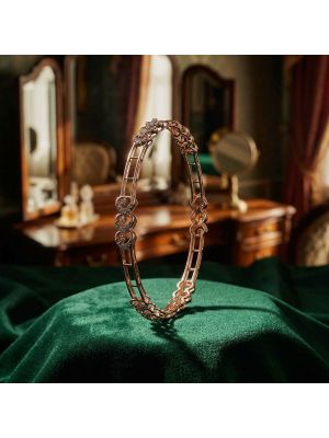 Fancy Heart Rose Diamond Bangle
