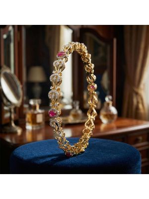 Stylish Peacock Diamond Bangle