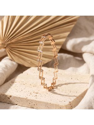 Trendy Wave Arch Diamond Bangle