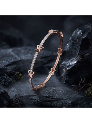 Elegant Marked Rose Diamond Bangle